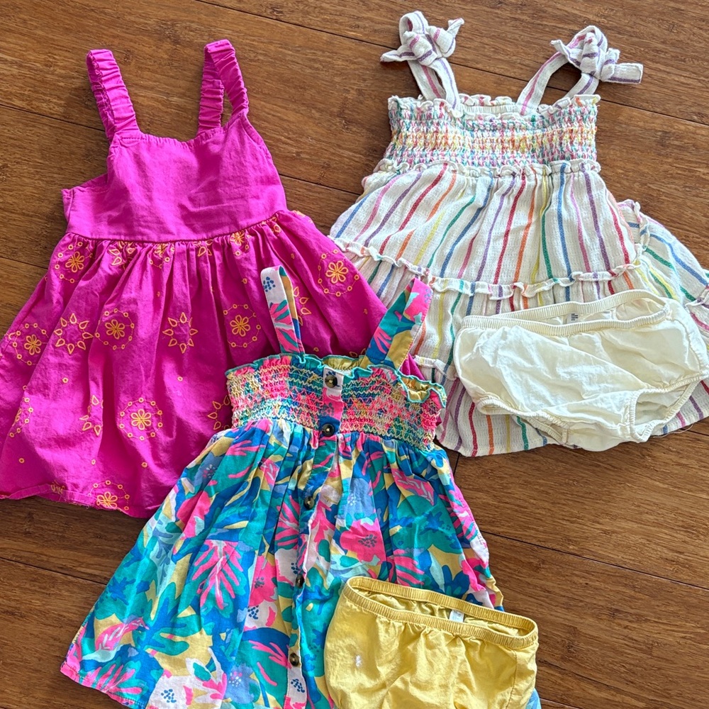 Colorful Girls' Summer Dress Set